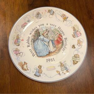 Peter Rabbit Vintage 1981 Birthday Wedgwood Plate